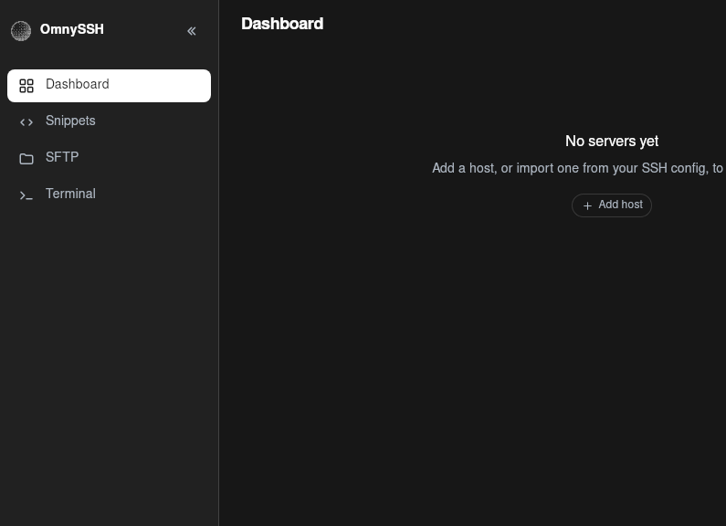 Screenshot of OmnySSH