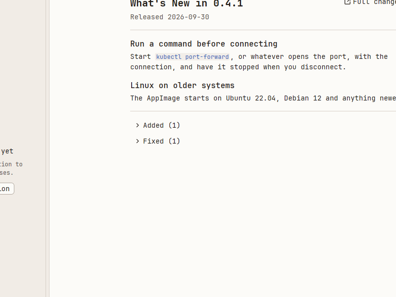 Screenshot of OpenMango