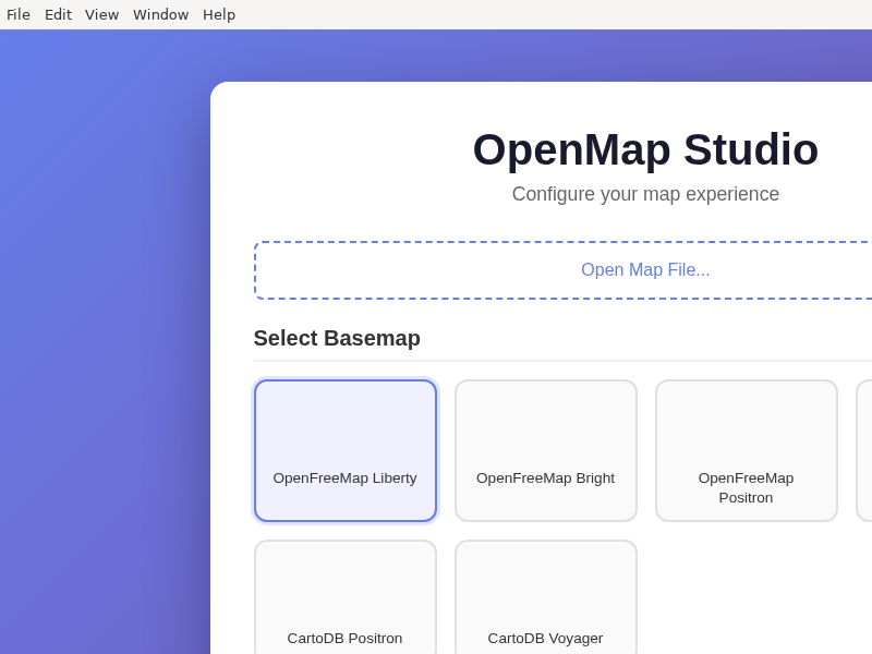 Screenshot of OpenMap_Studio