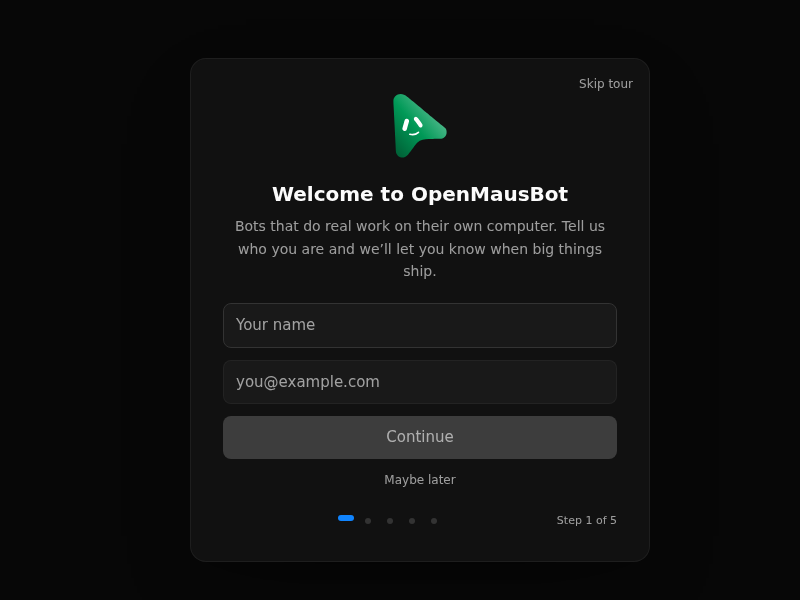 Screenshot of OpenMausBot