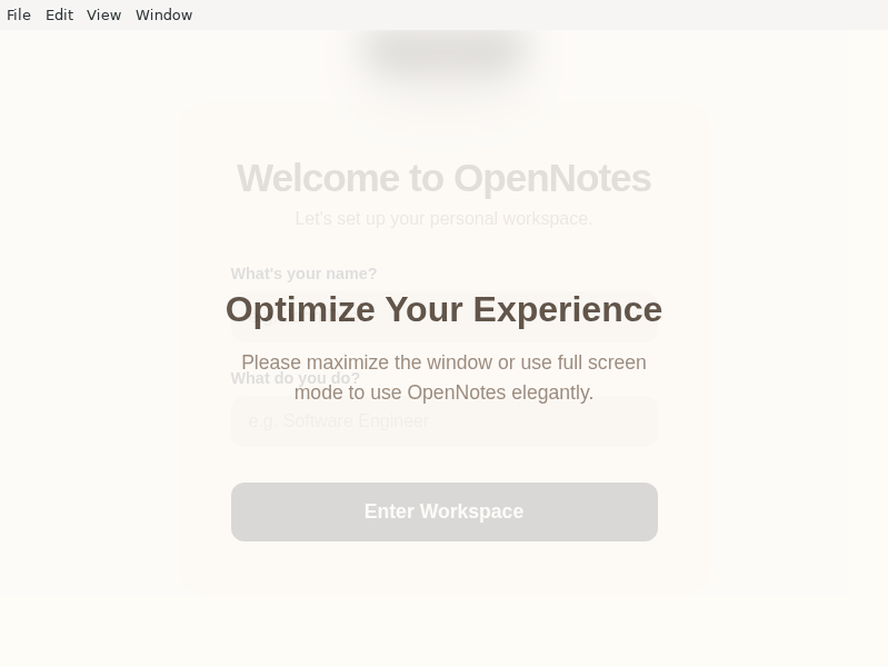 Screenshot of OpenNotes