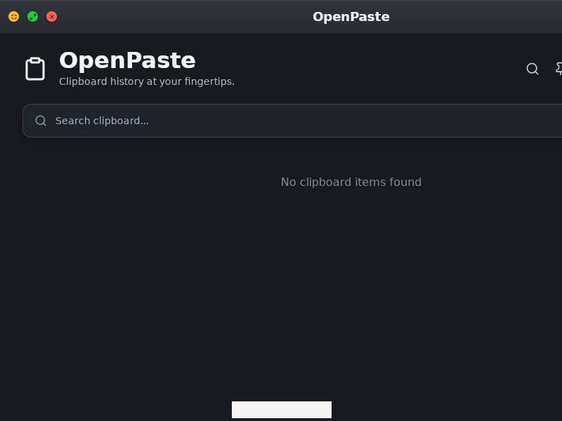 Screenshot of OpenPaste