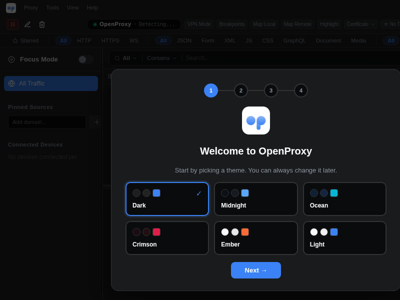 Screenshot of OpenProxy