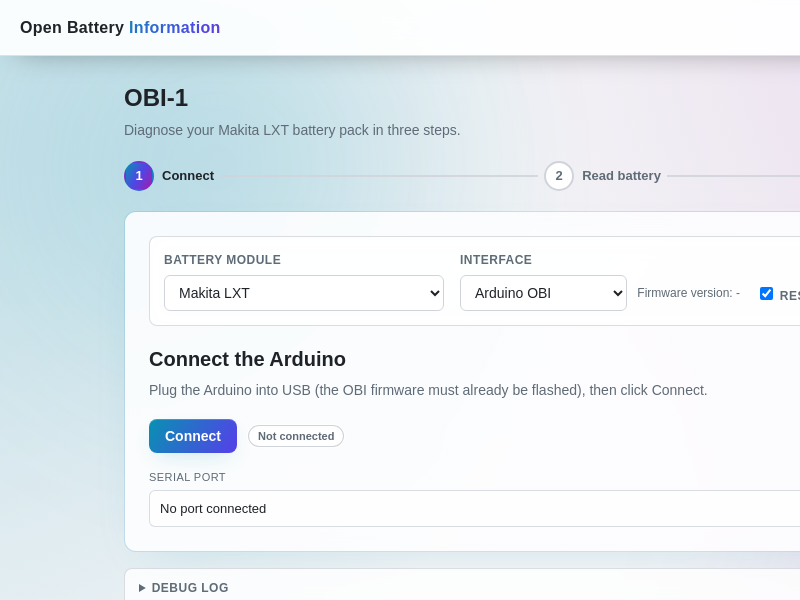 Screenshot of Open_Battery_Information