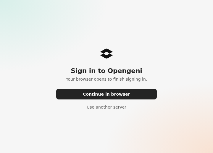 Screenshot of Opengeni