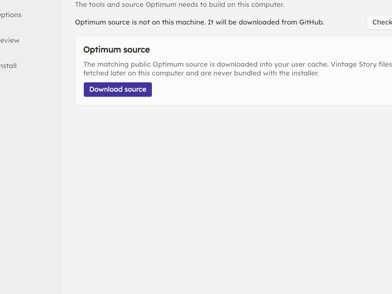 Screenshot of Optimum