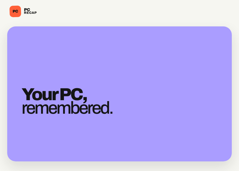 Screenshot of PC_Recap