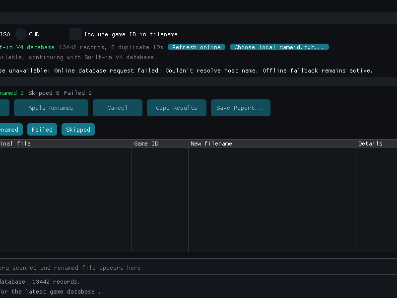 Screenshot of PS2-ISO-Batch-Renamer-