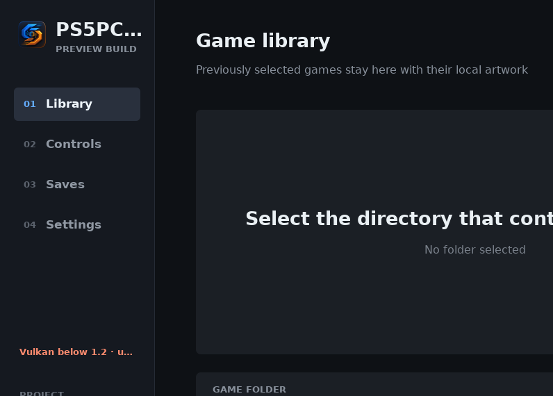 Screenshot of PS5PCEM