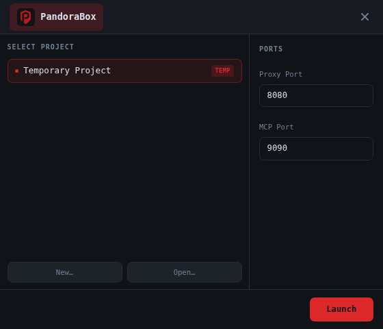 Screenshot of PandoraBox