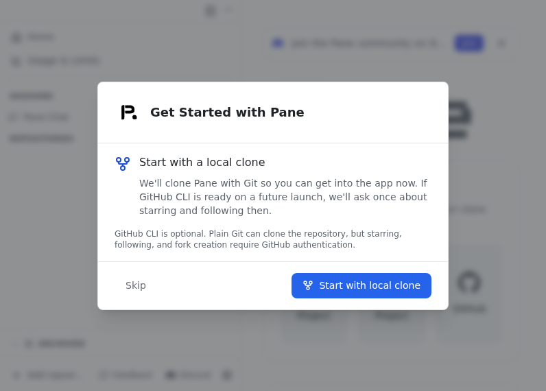Screenshot of Pane