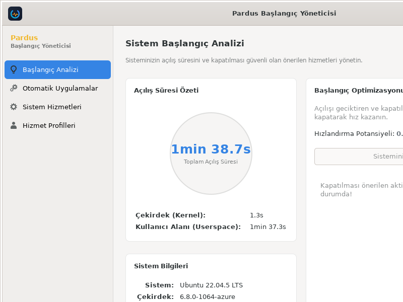 Screenshot of Pardus_Boot_Analyzer