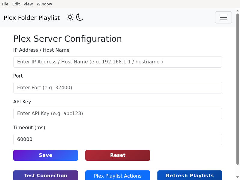 Screenshot of Plex_Folder_Playlist_Creator
