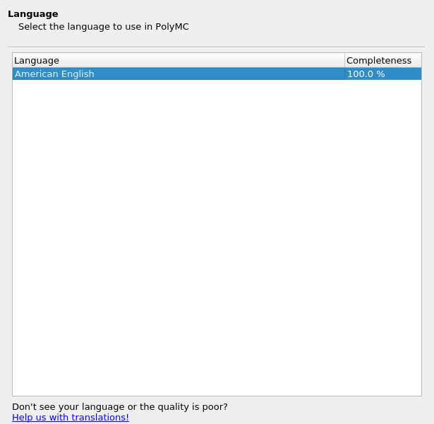 Screenshot of PolyMC