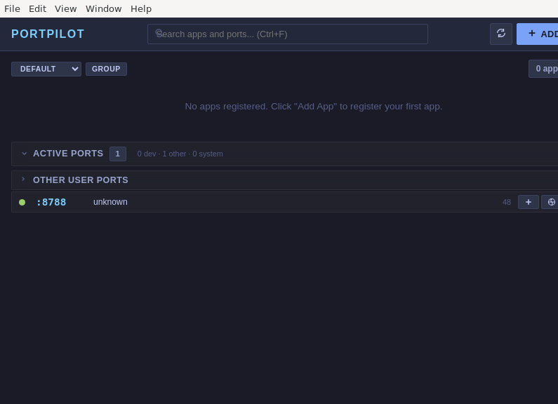 Screenshot of PortPilot