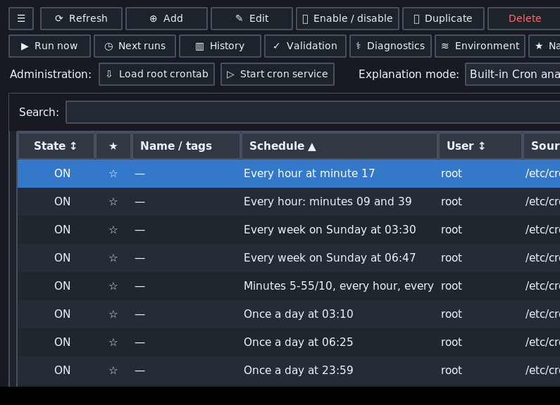 Screenshot of PrazyCron