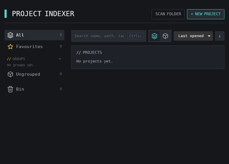 Screenshot of Project_Indexer