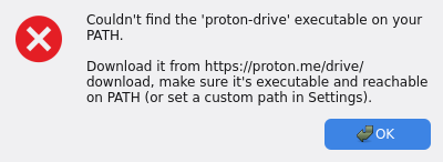 Screenshot of Proton_Drive_GUI