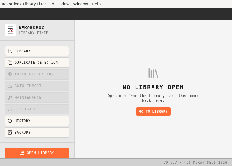 Screenshot of Rekordbox.Library.Fixer