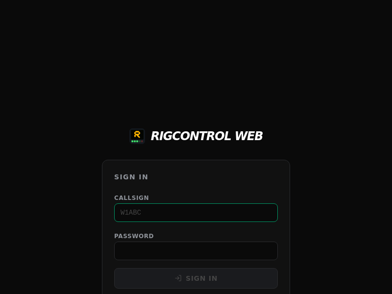 Screenshot of RigControl_Web