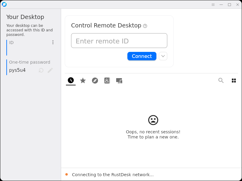 Screenshot of RustDesk