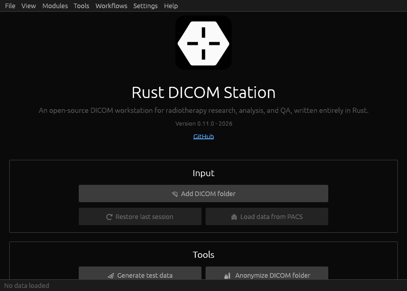 Screenshot of Rust_DICOM_Station
