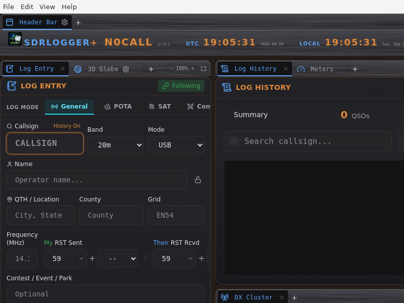Screenshot of SDRLoggerPlus