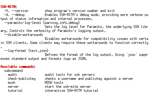 Screenshot of SSH-MITM