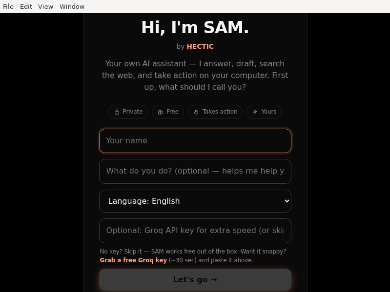 Screenshot of S_A_M