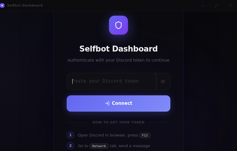 Screenshot of Selfbot