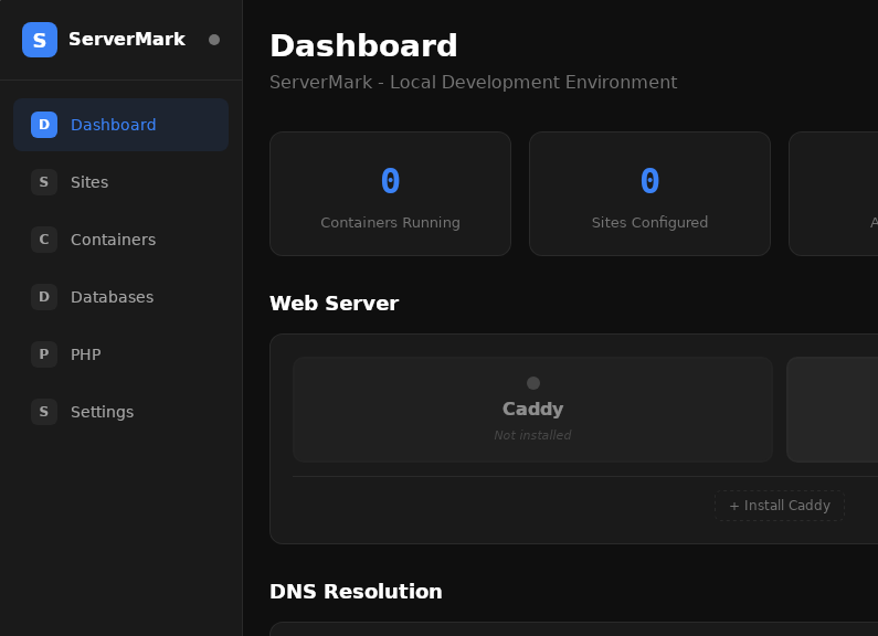 Screenshot of ServerMark