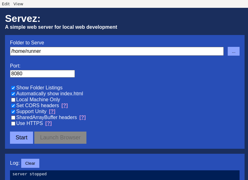 Screenshot of Servez
