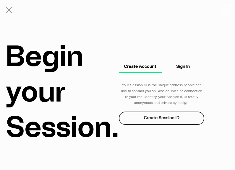 Screenshot of Session