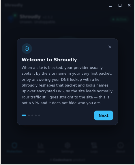 Screenshot of Shroudly