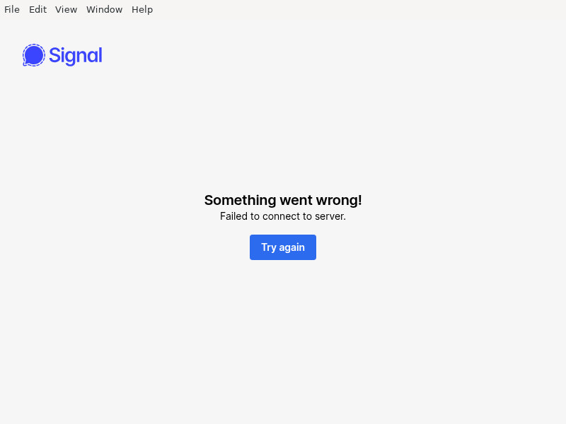 Screenshot of Signal