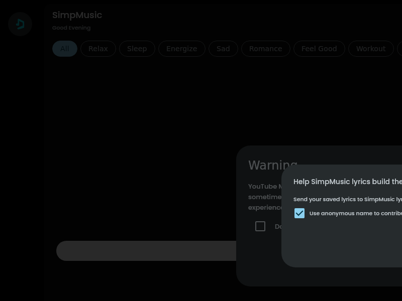 Screenshot of SimpMusic