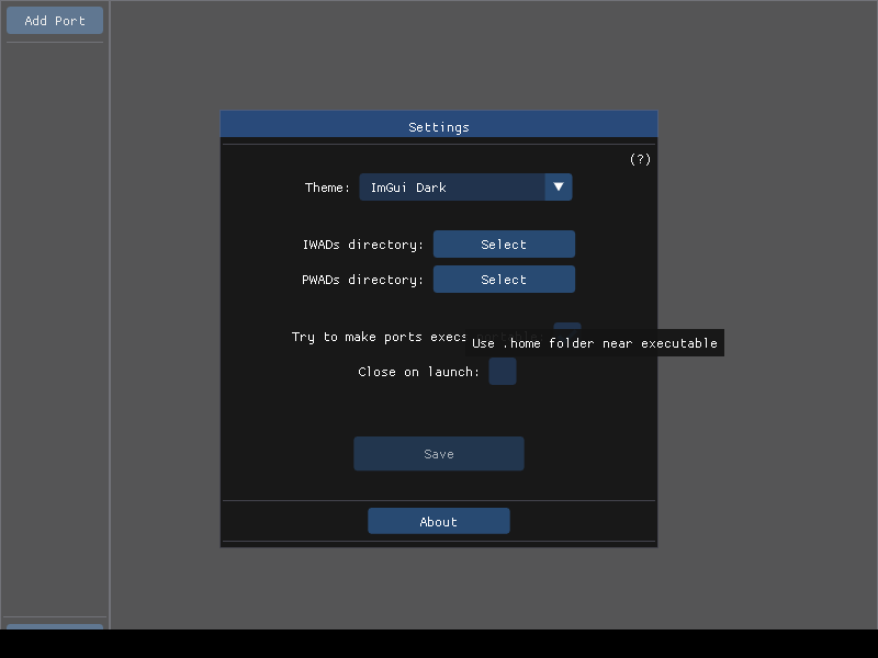 Screenshot of SimpleDoomLauncher