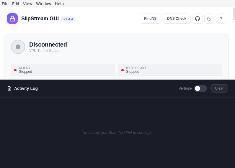 Screenshot of SlipStream_GUI
