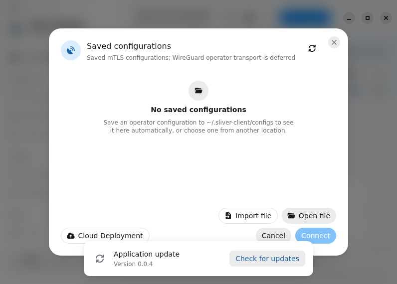 Screenshot of Sliver_GUI