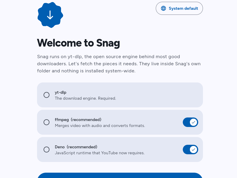 Screenshot of Snag