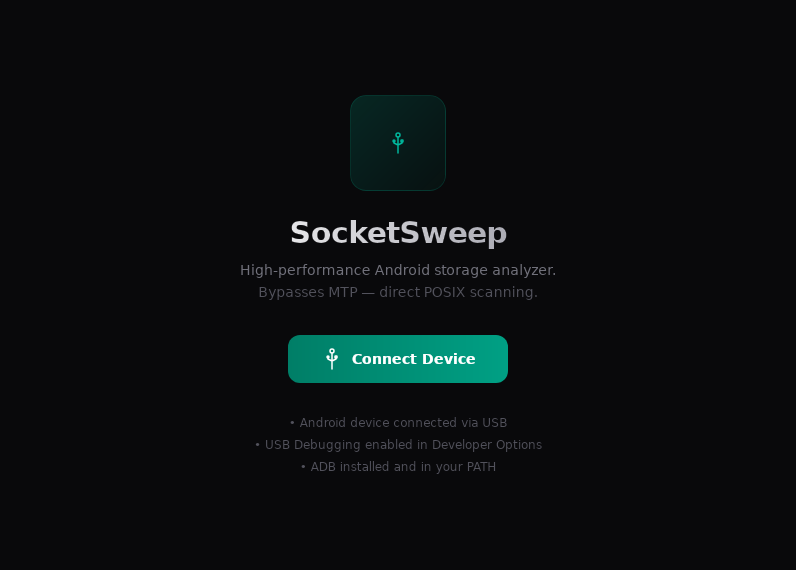 Screenshot of SocketSweep