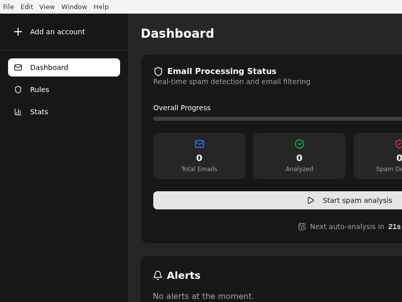 Screenshot of SpamBuster