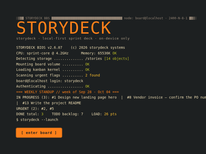 Screenshot of StoryDeck