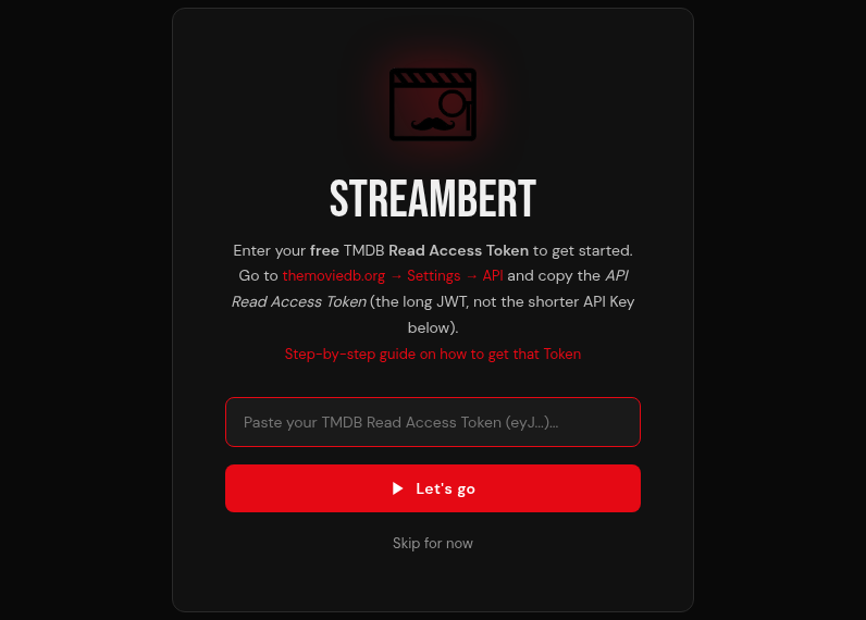 Screenshot of Streambert