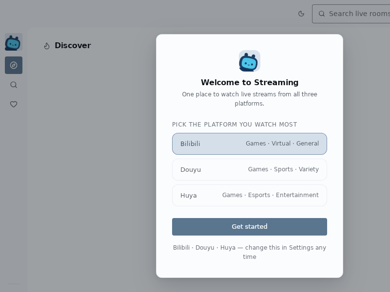 Screenshot of Streaming