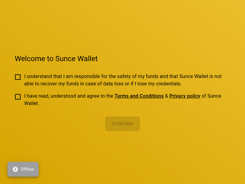 Screenshot of Sunce_Wallet