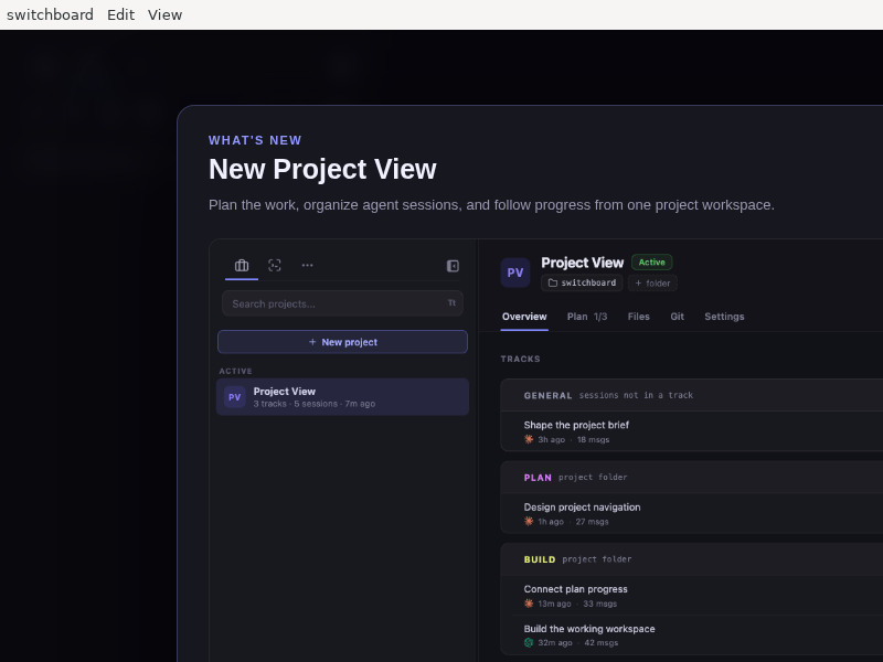 Screenshot of Switchboard