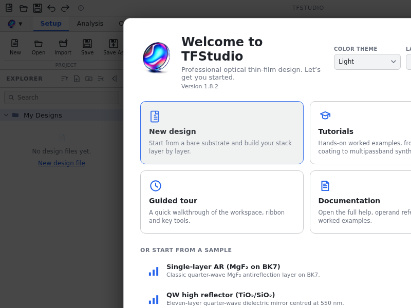Screenshot of TFStudio