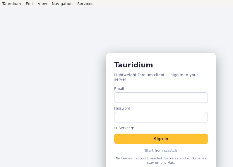 Screenshot of Tauridium