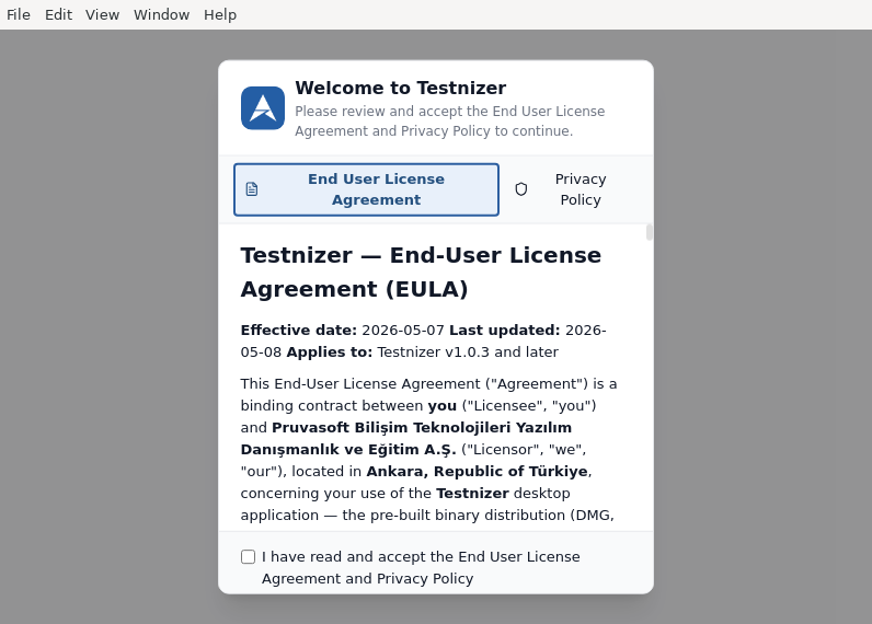 Screenshot of Testnizer